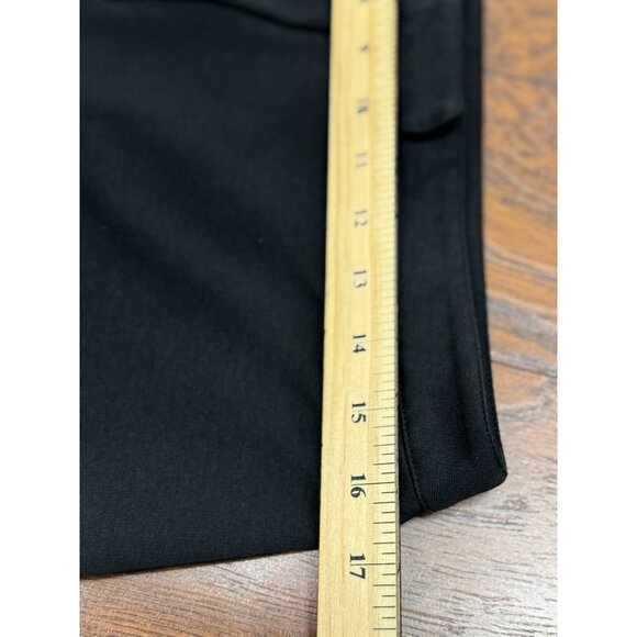 Express Black Mini Skirt Women’s Size 9/10 Stretch Front Slit Career Basic Chic - Picture 7 of 7